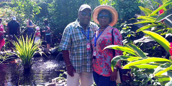Cleopatra & her husband (and subagent!) Gerald on a FAM trip in Aruba earlier this year