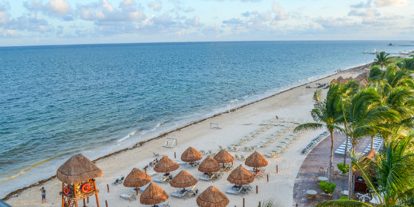 A gorgeous view of the beach at Dreams Riviera Cancun