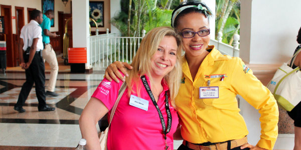 Our Funjet Representative Jenny with our Jamaica Tours Limited Guide, Victoria