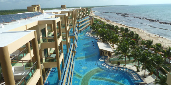 374 ft. pool with swim-up bar at Generations Riviera Maya
