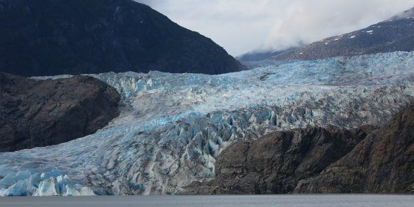 An awe-inspiring view of the Mendenhall Glacier, near Juneau