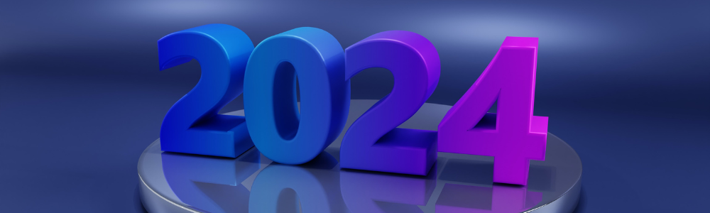 2024 in block numerals in shades of blue and purple