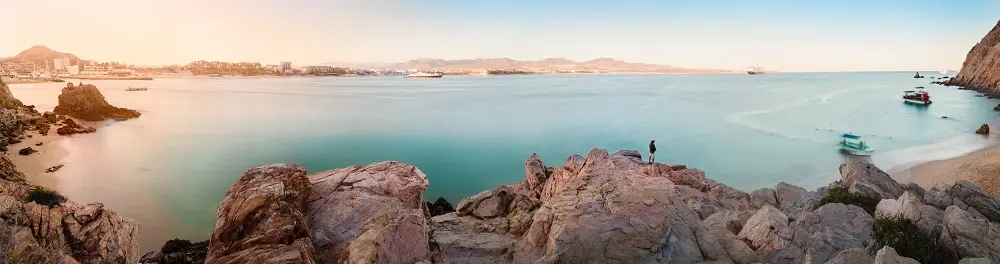 Panorama Of The Bay In Cabo San Lucas.