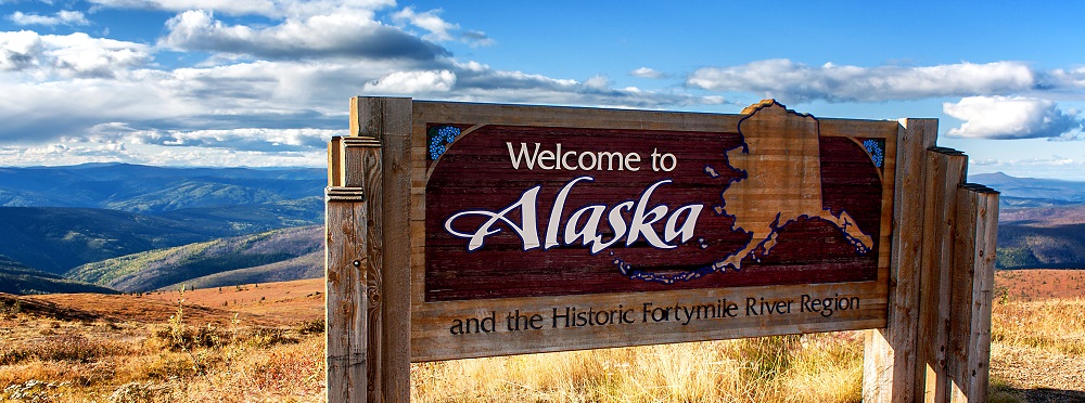 Alaska Welcome Sign