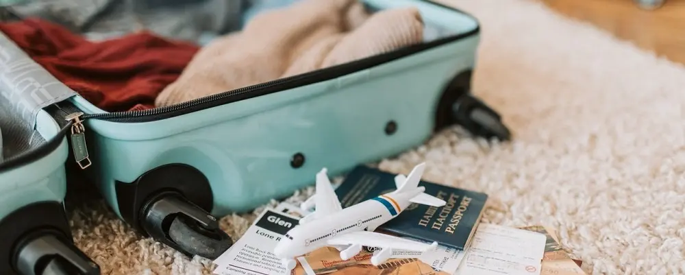 Open Suitcase Travel Documents