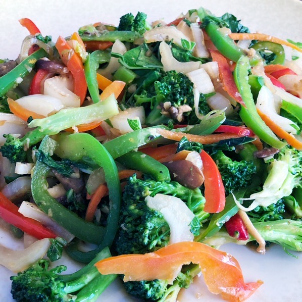 Disney Cruise Line Day 1 lunch: stir-fried veggies