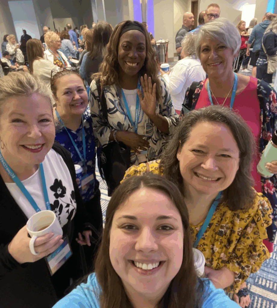 Ashley with agents at Crystal